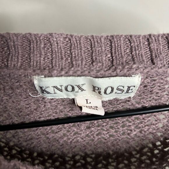 Knox Rose Purple Tie Dye Rainbow Sweater Size L - Picture 9 of 10